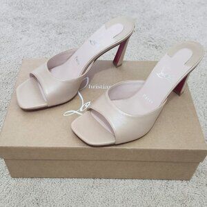 Christian Louboutin Condora Mule 85mm Leche Nappa Leather